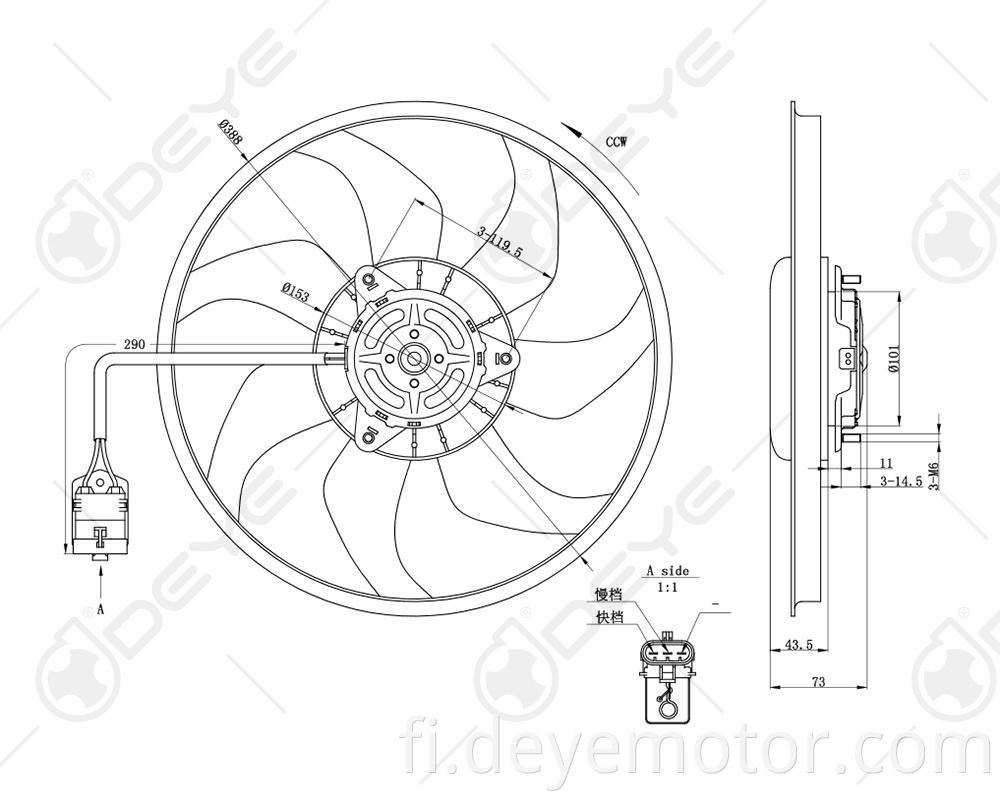 1341337 24402524 Uudet tuotteet Jäähdyttimen jäähdytyspuhallin 12 V Holden Barina Tigra Opel Corsa Tigra Vauxhall Corsa